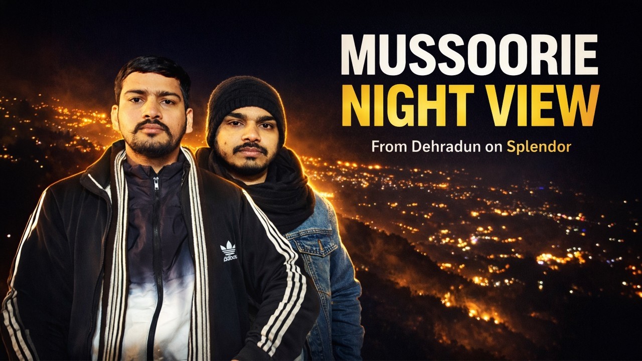 Mussoorie Night View 🌃 | Dehradun to Mussoorie on Splendor | Insta360 X3