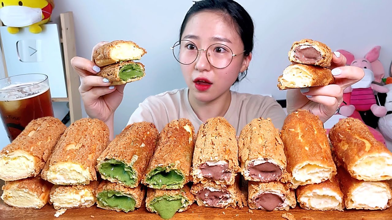 여러가지 크로칸슈 먹방 쇼콜라초코 녹차 치즈 크로칸슈 디저트 먹방 Dessert Mukbang