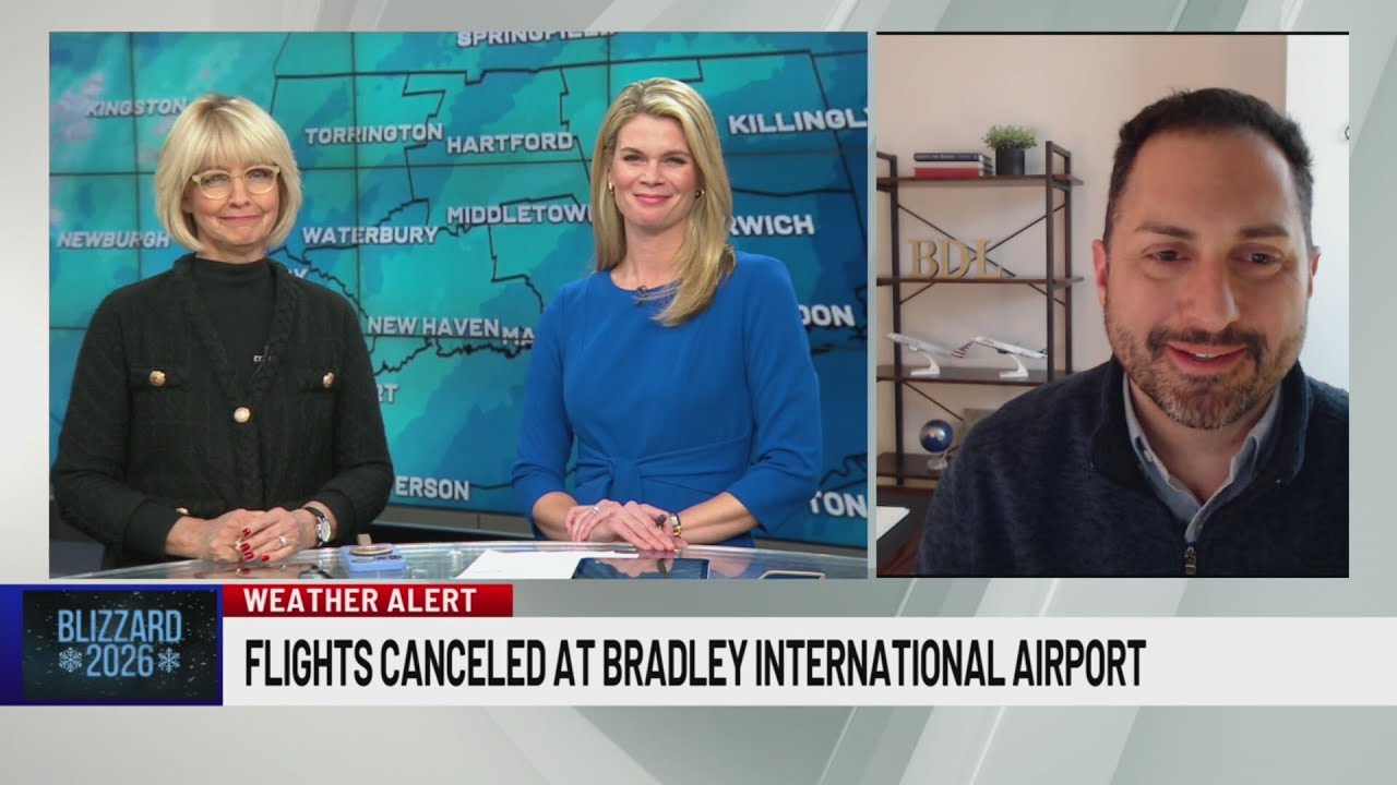Majority of flights canceled at Bradley International Airport