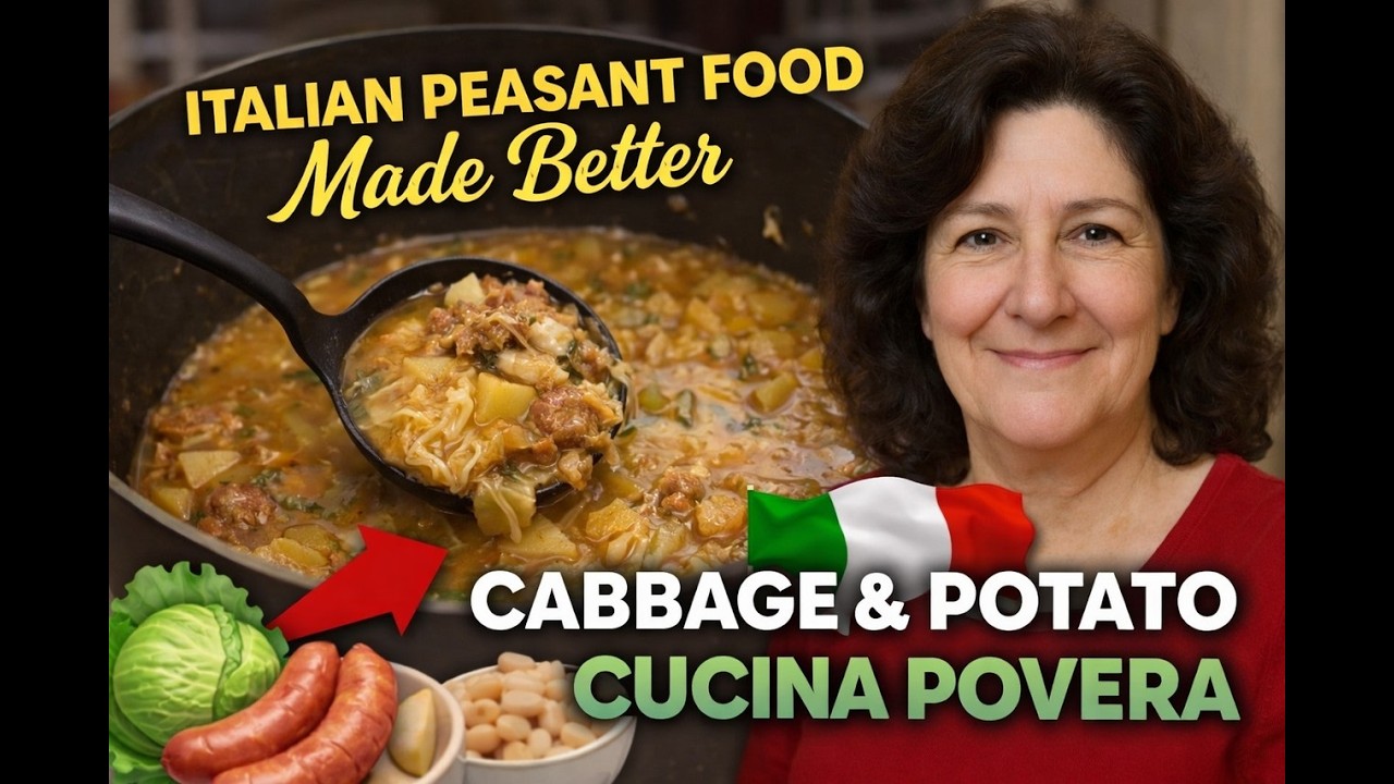 Cabbage and Potato Soup with Sausage | A Cucina Povera Classic Made Better