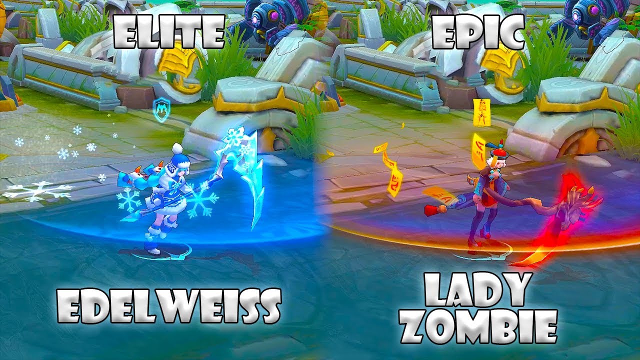 Ruby | Lady Zombie Epic Skin VS Edelweiss Elite Skin | Mobile Legends