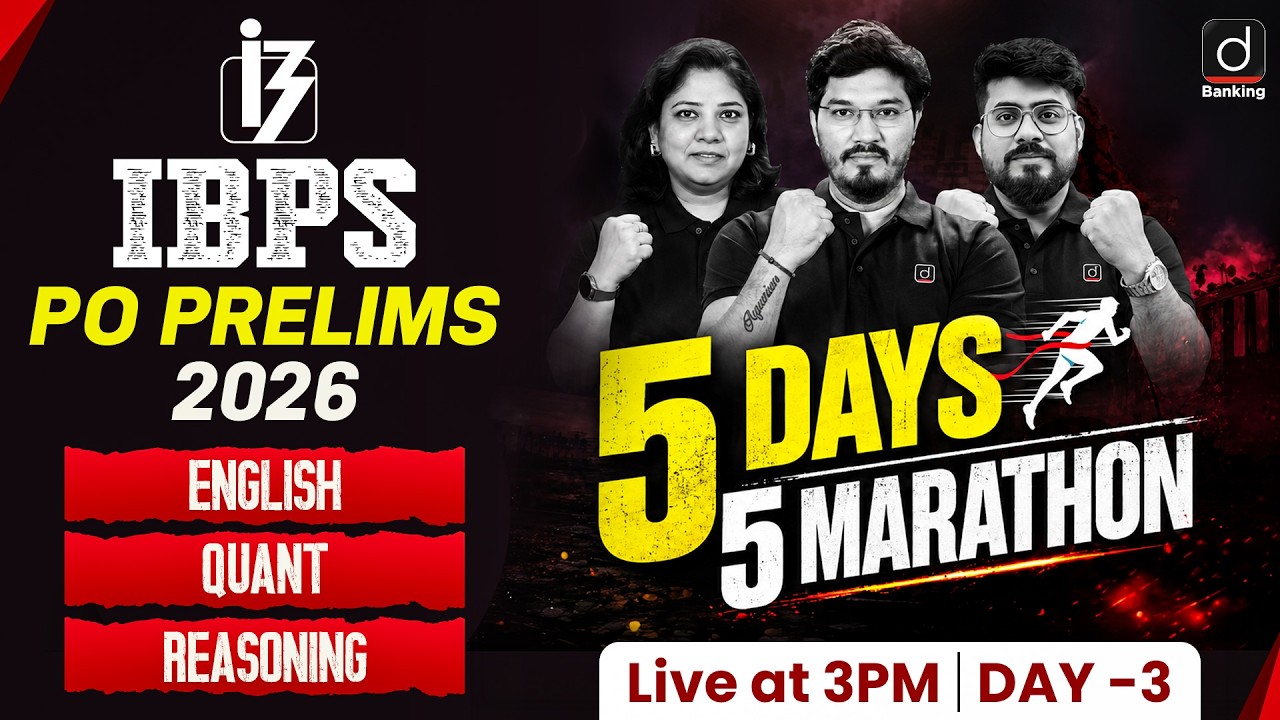 IBPS PO Marathon 2026 | IBPS PO Complete Marathon -3 | Reasoning, English, Quant | Drishti Banking