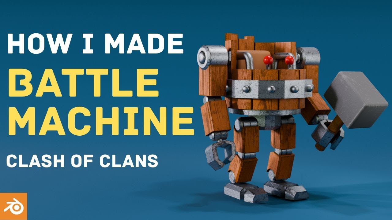 Battle Machine | Clash of Clans Blender Modeling Tutorial | Nyx Blender3D