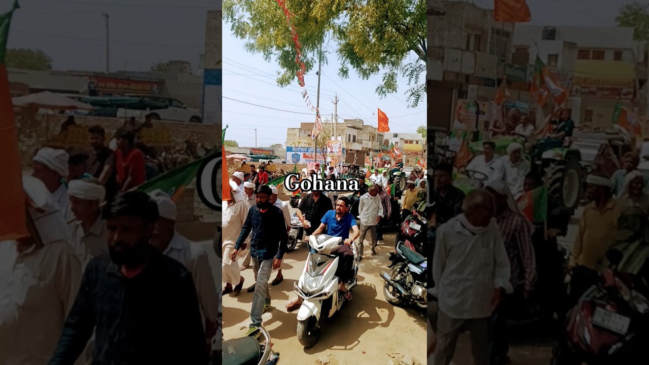 CM Rally Ka Mahaul 🔥 Gohana Mein Heavy Crowd 😳 #Shorts
