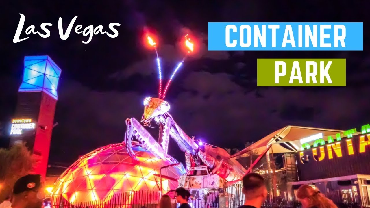 Container Park Las Vegas at Night - Downtown Las Vegas【4K】