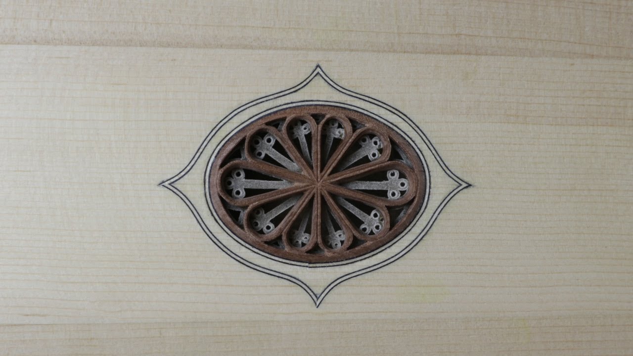 Viola da gamba making | Part 13 – inserting a decorative rose