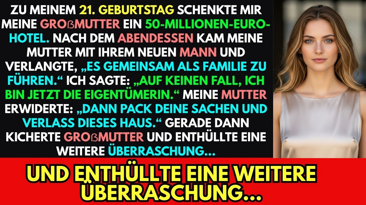 Meine Großmutter hinterließ mir ihr 50-Millionen-Euro-Hotelimperium, doch dann tat sie das.