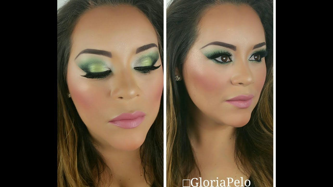 Holiday Elegant Green Makeup Tutorial (Maquillaje Tonos Verdes-Esmeralda)