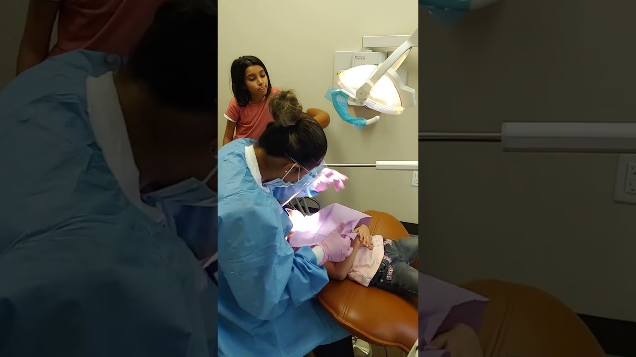 baby teeth cleaning @ dentist office 😁 Houston TX usa