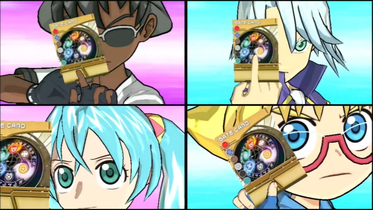 Bakugan Battle Brawlers Leo, Harpus, and Fear Ripper vs Klaus, Marucho, & Runo 