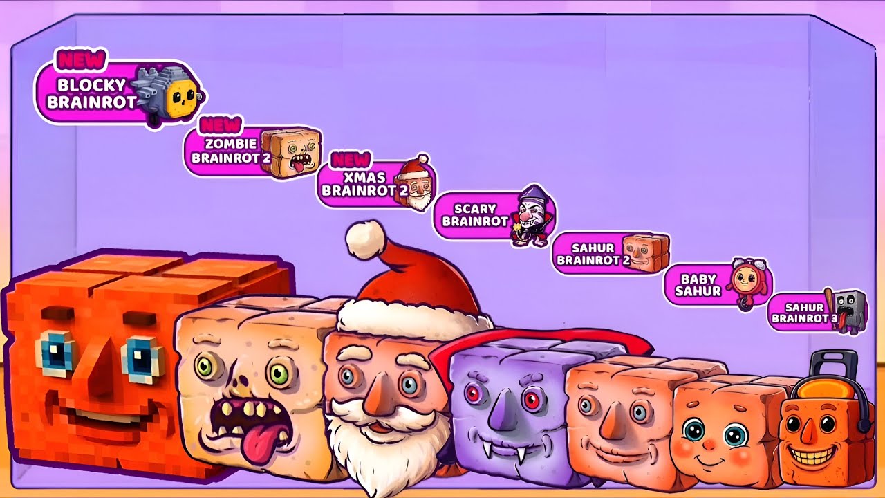 Merge Fellas: Blocky Brainrot,Zombie 2,Scary,Xmas 2,Sahur 2,3,Baby Sahur ⁉️ Max Level | Gameplay!