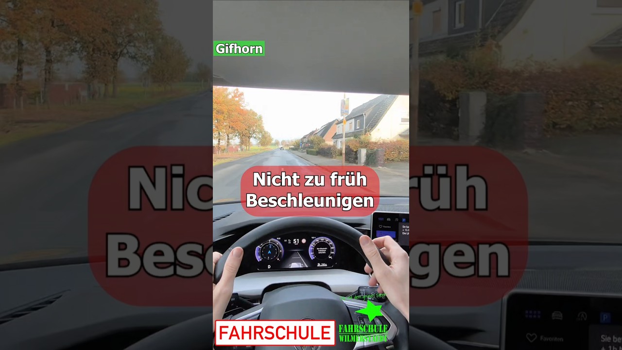 nicht zu früh beschleunigen