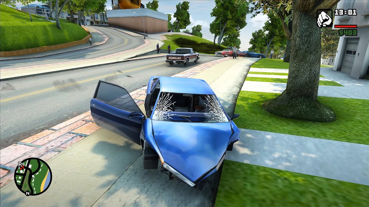 GTA SA Realistic Vehicle Deformation - Crash Testing Ep.101