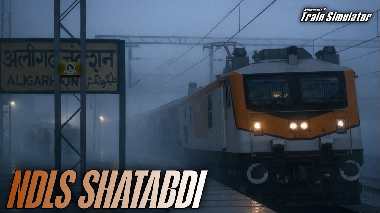 Aligarh ➜ New Delhi Heavy Traffic in 12033 Kanpur Shatabdi | Train Simulator |Msts / Open Rails Live