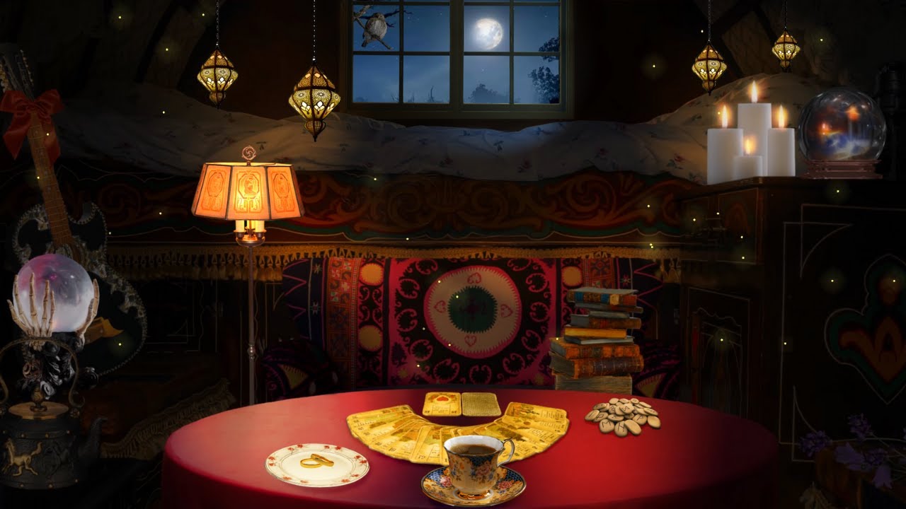 Fortune Teller Caravan Ambience. Gypsy Vardo. ASMR Ambience 🔮