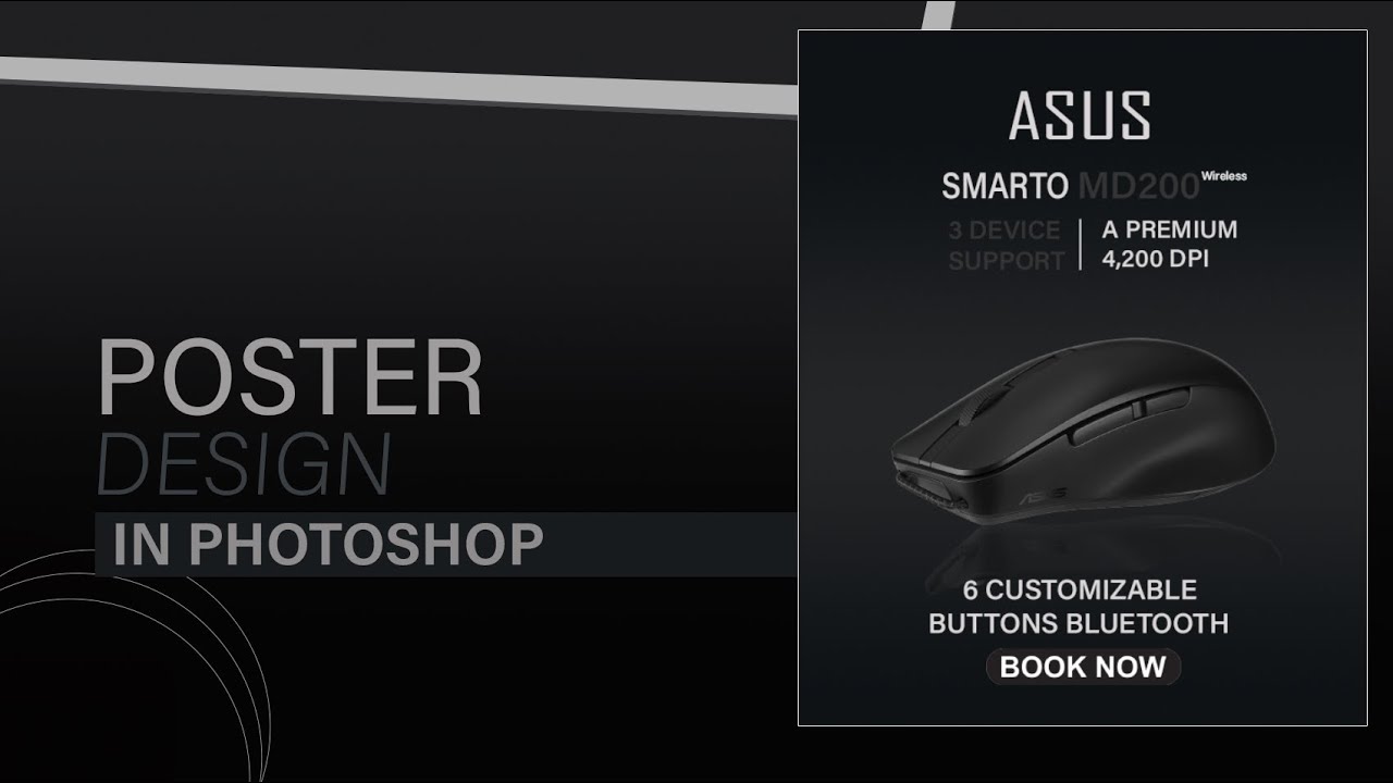 ASUS Mouse Poster Design in Photoshop | Beginner to Pro Guide #graphicdesign #posterdesign #viral 