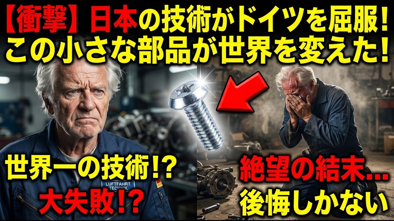 【海外の反応】「もう二度と、整備士とは名乗れない…」ドイツの航空界の巨匠が、日本の工場で膝から崩れ落ちた。「30年のキャリアが全否定された」世界中が震えた、たった『1本のネジ』への向き合い方