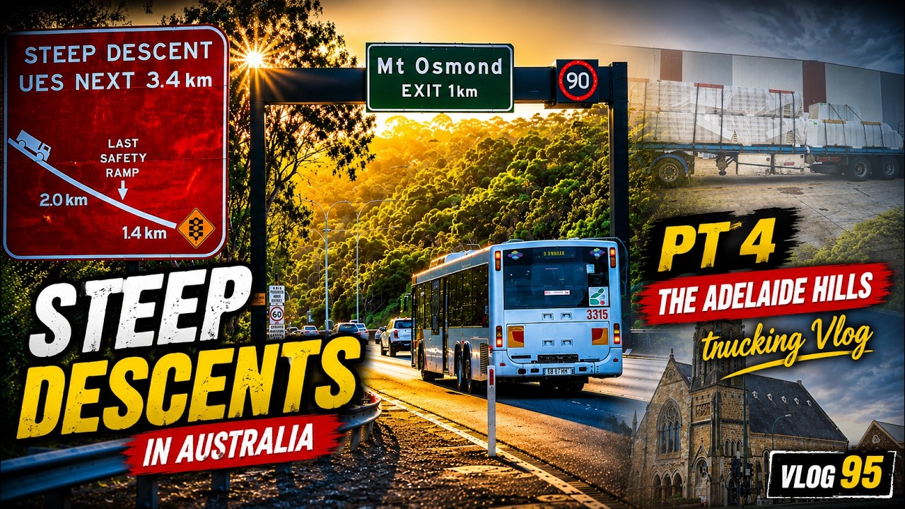 ⛷️STEEP Descents In Australia Pt 4⛷️ The Adelaide Hills 🚚Trucking Vlog#95🚚