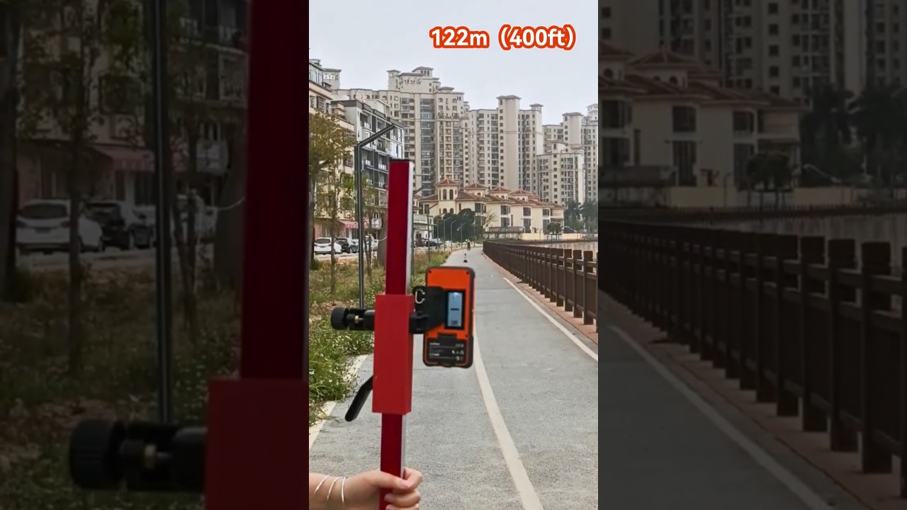 #dovoh DR1 + H3-360G Laser Level: 400ft Range Test in Pulse Mode! #laserlevel #constructiontool