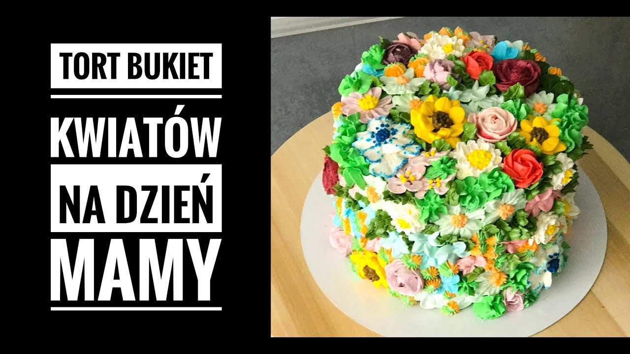 SERIA: KWIATY Z KREMU #9: 🍀 🌹 🌿 BUKIET KWIATÓW NA DZIEŃ MAMY 🌼 🌻 💐