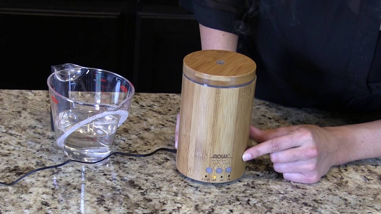 Bamboo Ultrasonic Essential Oil Diffuser by NOW Foods