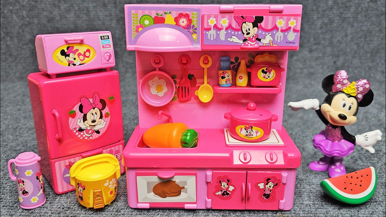 Disney Minnie Mouse Mini Kitchen Playset  [K.242]  Satisfying with Unboxing Toys Collection ASMR