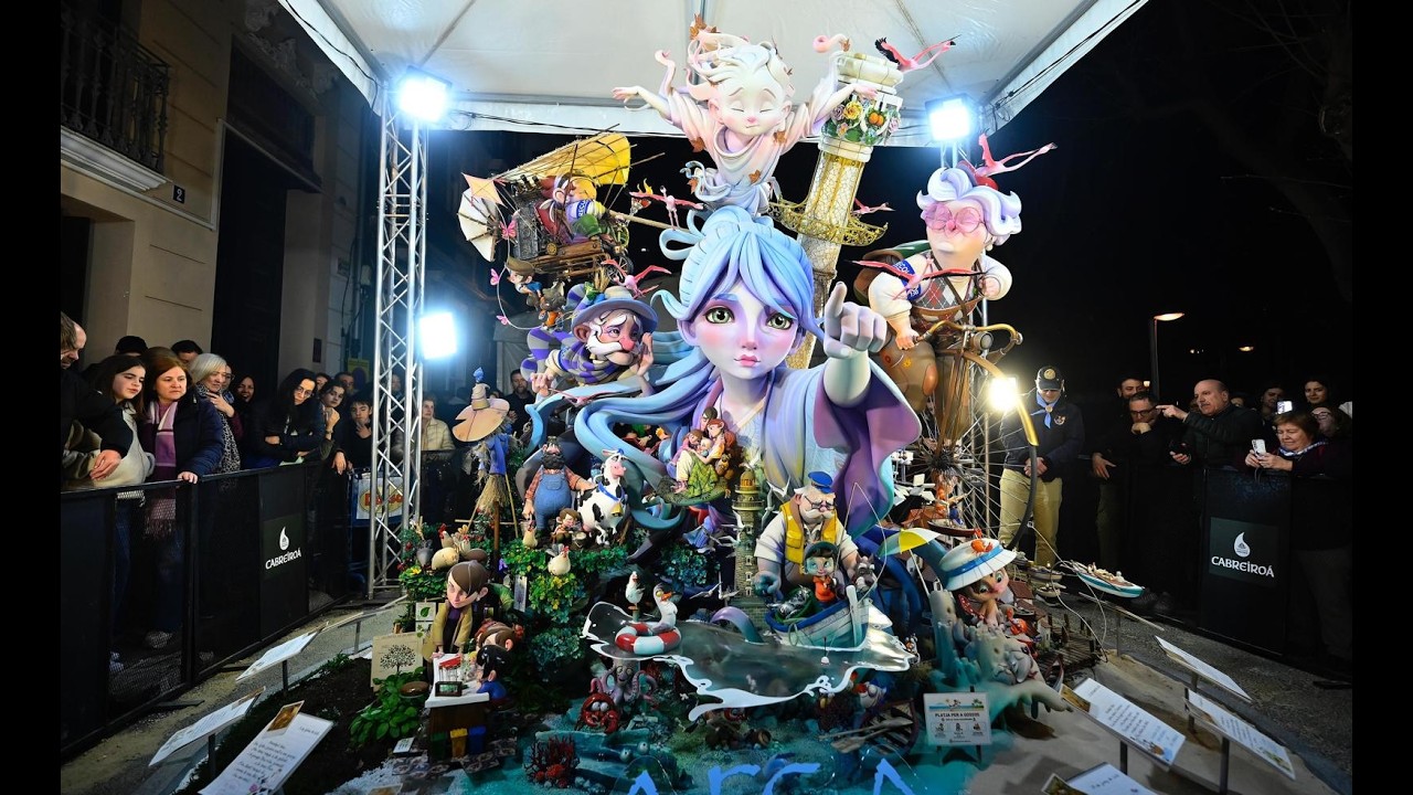IMAGENES del PRIMER PREMIO INFANTIL de las fallas de Valencia 2026 y vista de la alcaldesa