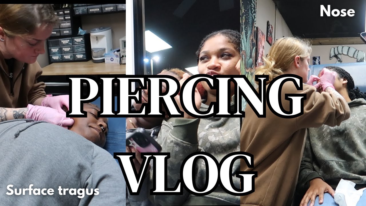 We Got Pierced Together ⭐️ Nose & Surface Tragus Piercing Vlog!
