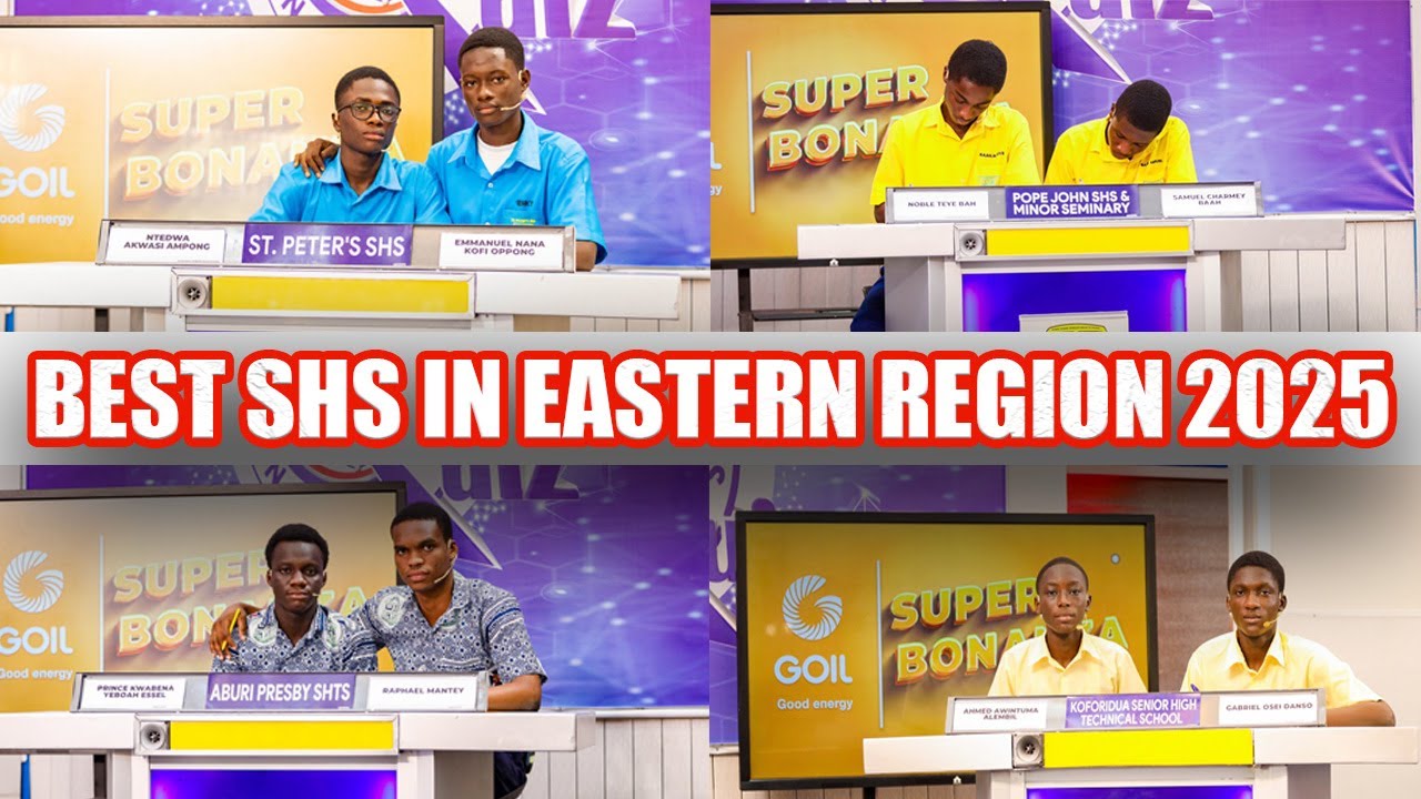 TOP 10 BEST HIGH SCHOOLS (SHS) IN EASTERN REGION OF GHANA 2025 BASE ON NSMQ