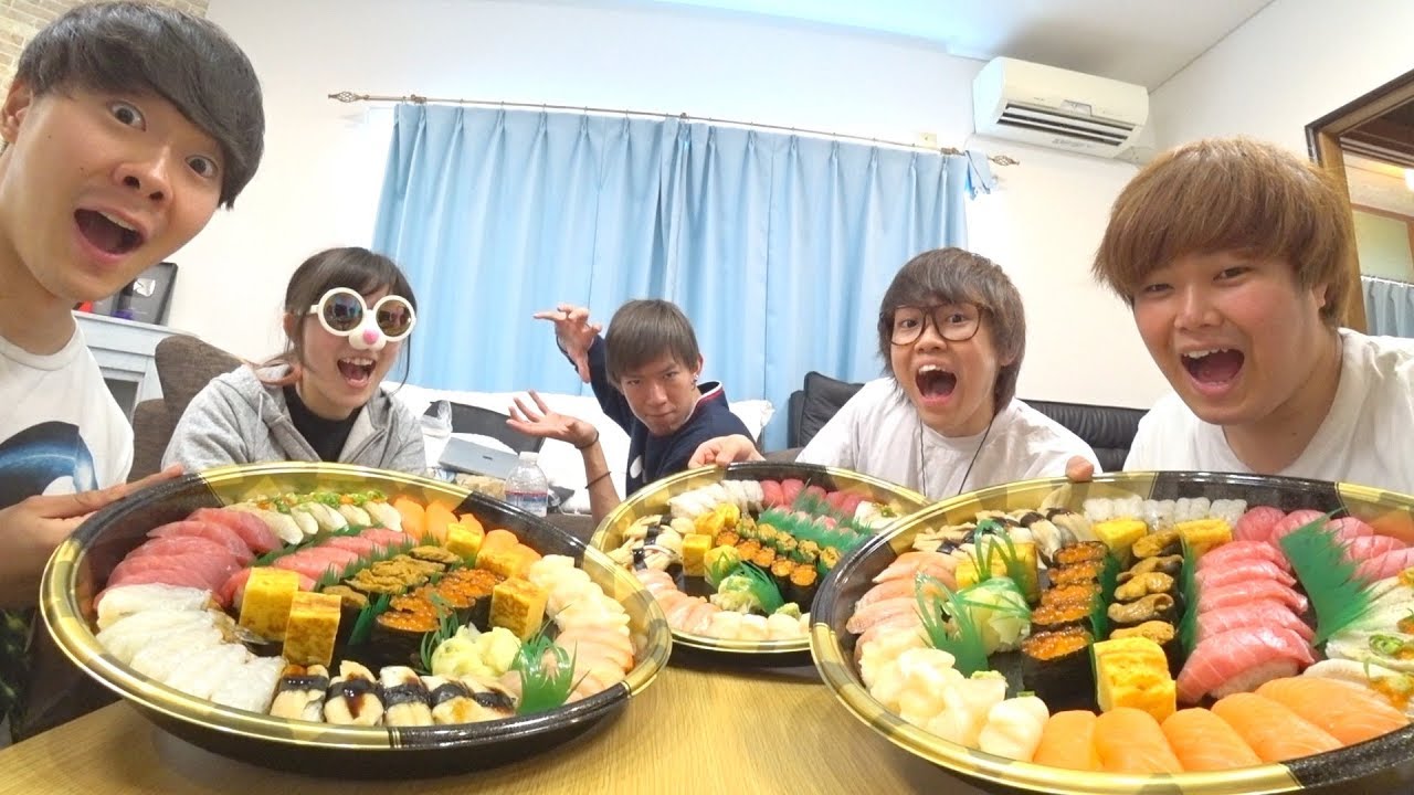 寿司15人前を食べます。