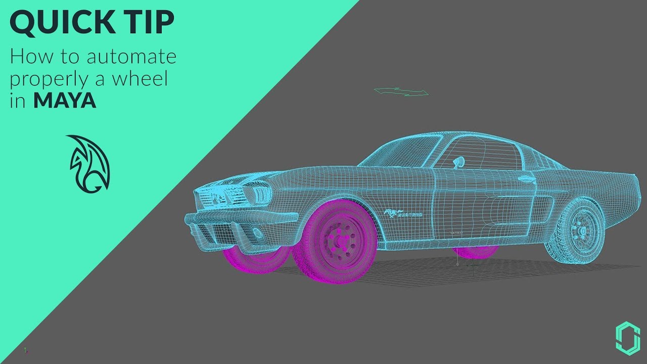 How to automate properly a wheel in Maya