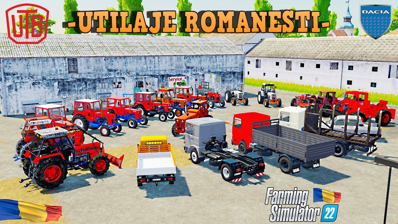 TOP 10 UTB-URI + ROMAN DAC + TAFURI + IFRON + ARO + DACIA + UTILAJE ROMANESTI - FARMING SIMULATOR 22