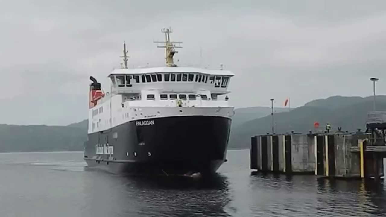Calmac Finlaggan Islay Ferry arrives Kennacraig Kintyre Scotland UK