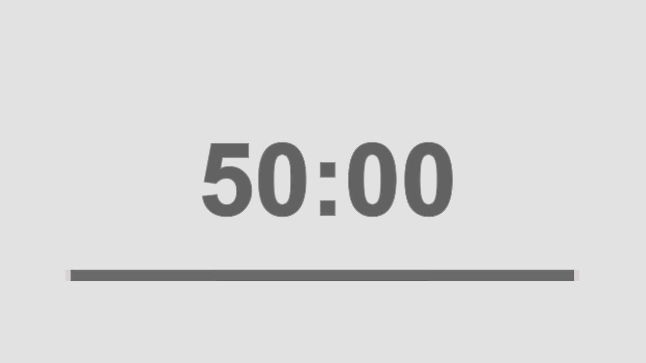 50 minutes countdown timer with alarm