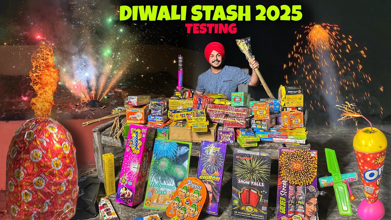 Diwali Stash 2025 😱 TESTING ROCKET , Helicopter , 288 shots , Anar , Sky Shot 