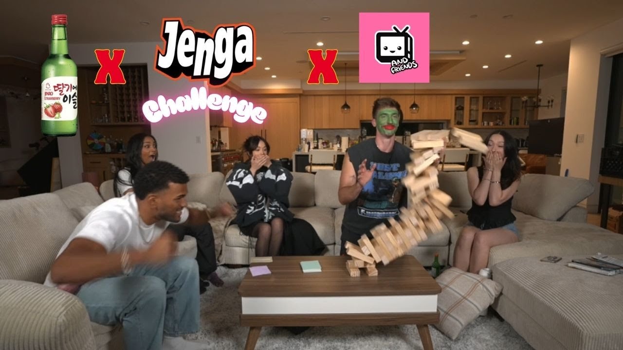 Drinking Jenga Challenge in the Offline TV House ft Valkyrae Quarterjade Sydeon Ellum & Jeremiah