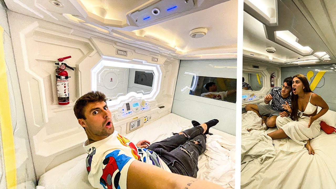 QUEM FICAR MAIS NO HOTEL CAPSULA DO FUTURO GANHA!! ( MENOR HOTEL DO MUNDO ) 🌍