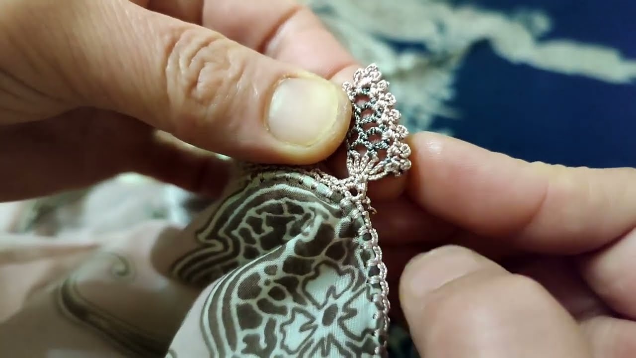 İki tarafı farklı şal desen yazmama Harika en trend oya modeli #oyamodelleri #tığoyası #oya