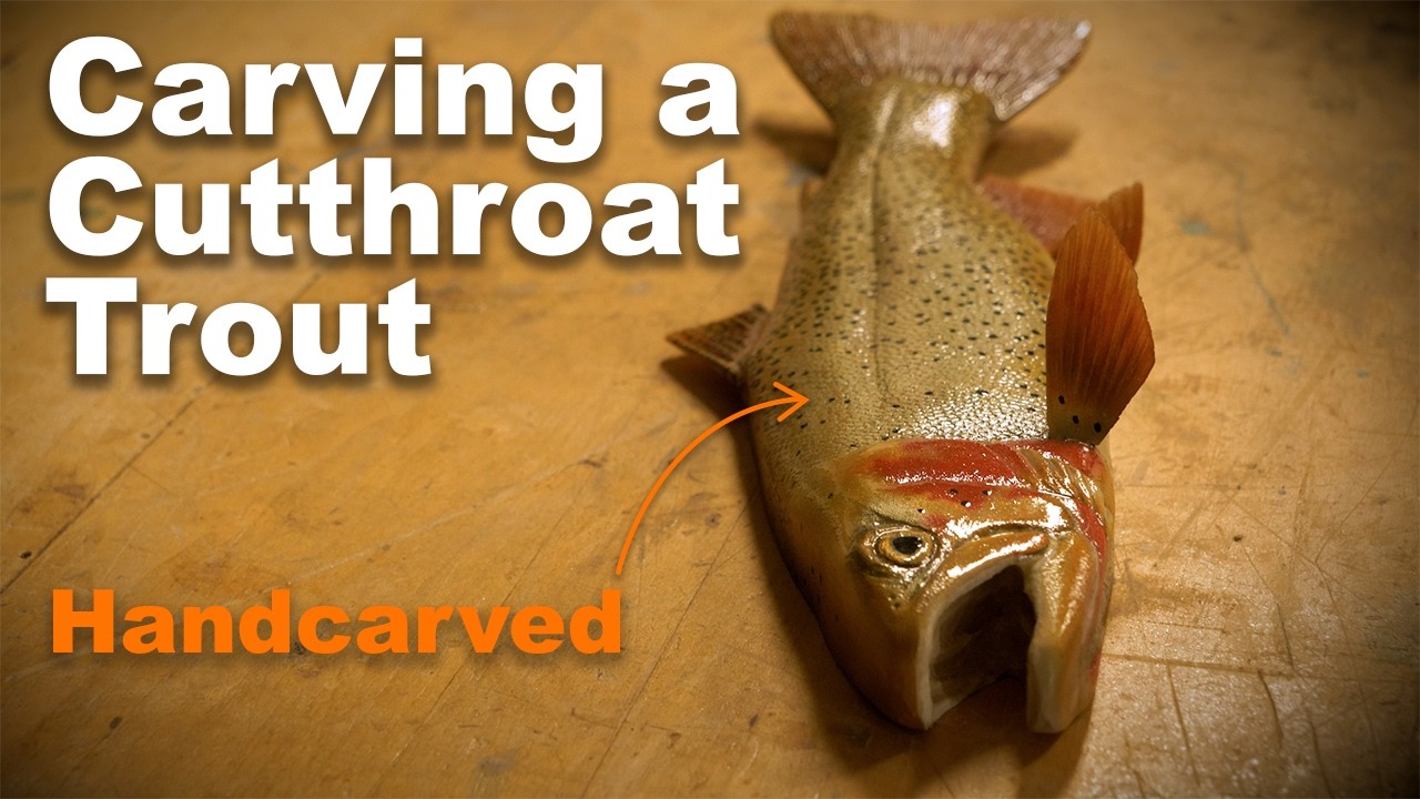 How to Carve a Realistic Cutthroat Trout from Wood | Fish Carving for Beginners