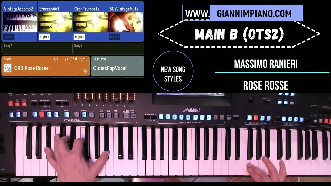 105. ROSE ROSSE (MASSIMO RANIERI) - YAMAHA SONG-STYLE DEMO Produzione GianniM