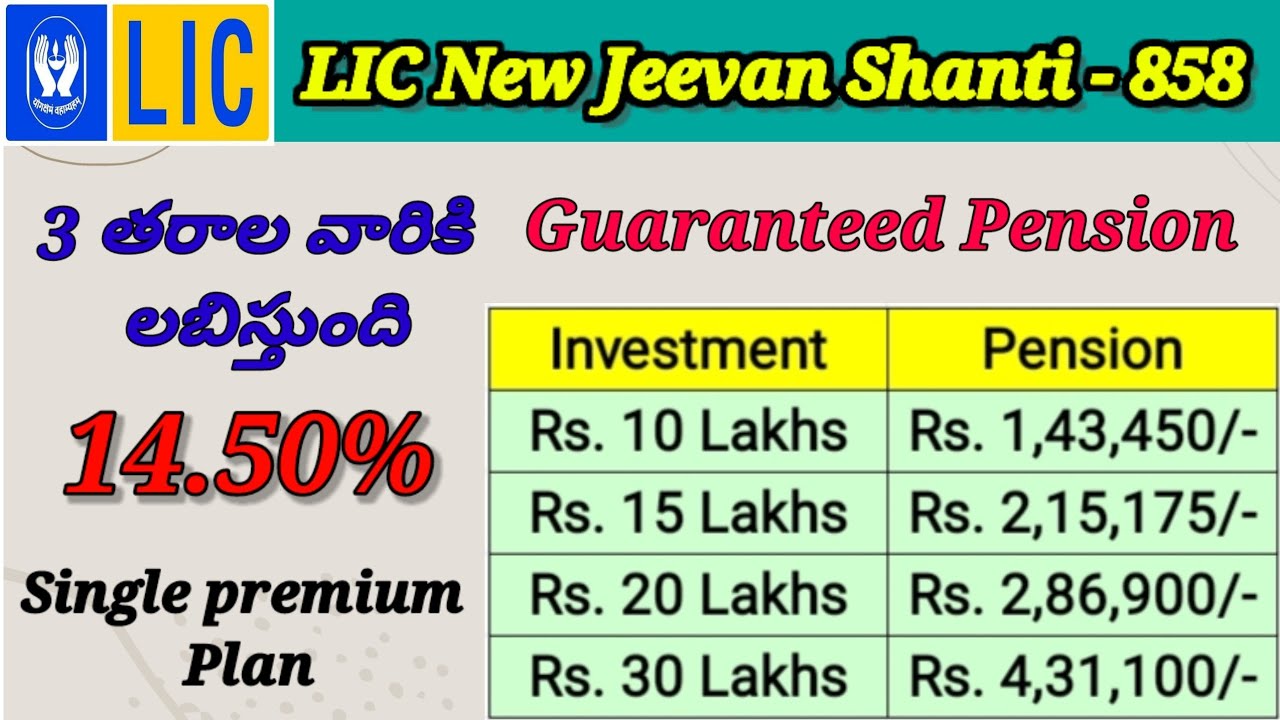 LIC జీవన్ శాంతి ||  3 generations plan