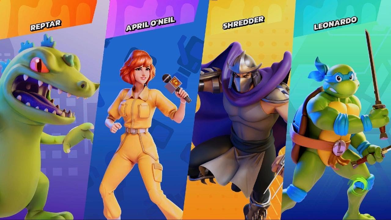 Nickelodeon All-Star Brawl: Reptar vs April O'Neil, Shredder, Leonardo