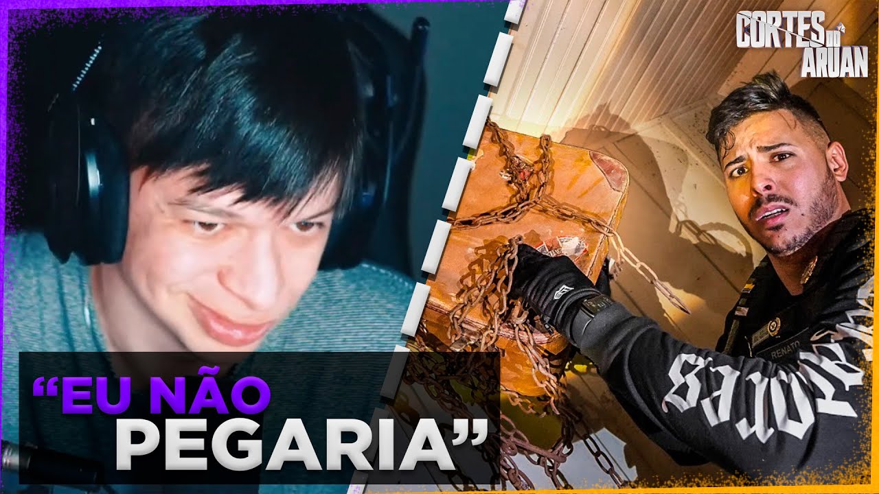 ARUAN REAGE A PEGUEI A MALA NO SOTÃO DA CASA DO POLTERGEIST (RENATO GARCIA) - Cortes do Aruan