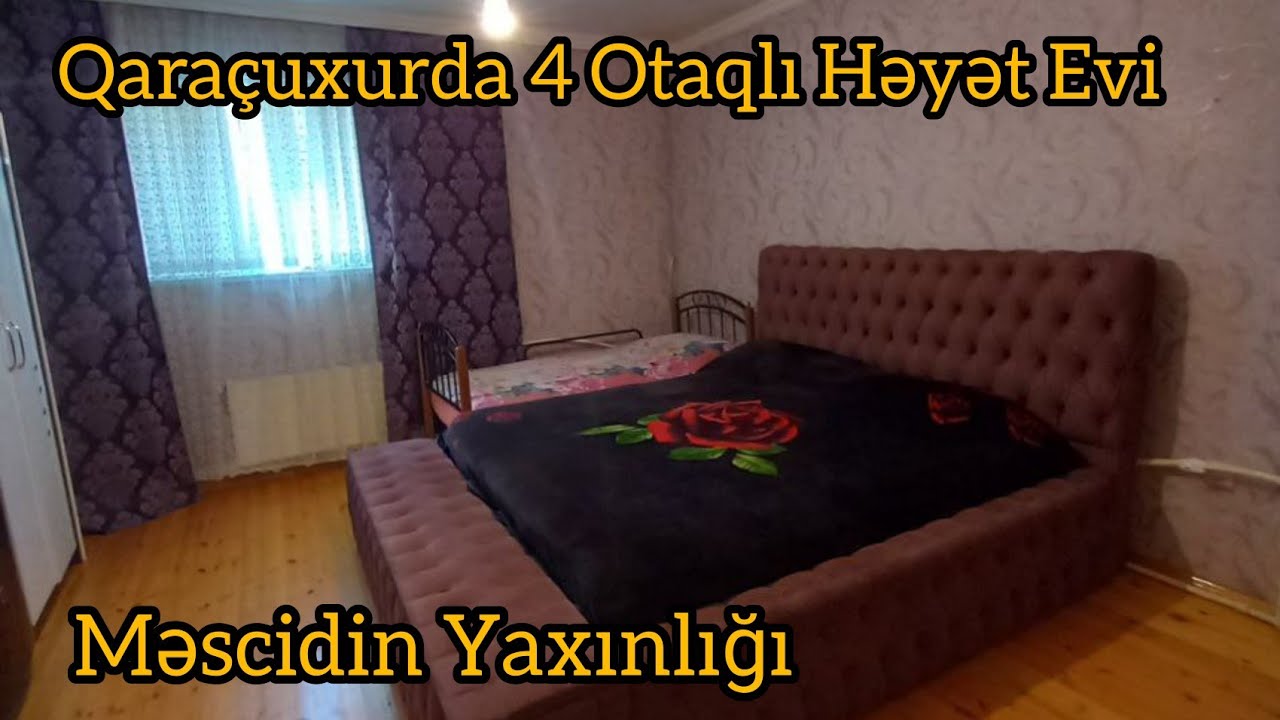 QARACUXURDA HEYET EVI SATILIR KURSULU QOSA DAS 4 OTAQ 120 KV ORTA TEMIR \ QİYMET 78.000 AZN