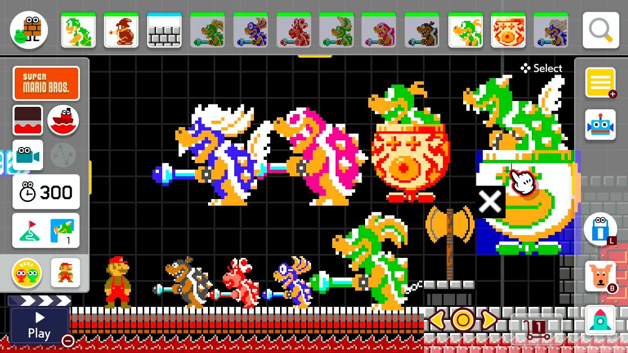 Super Mario Maker 2 - All Bosses Course Maker Experiment!