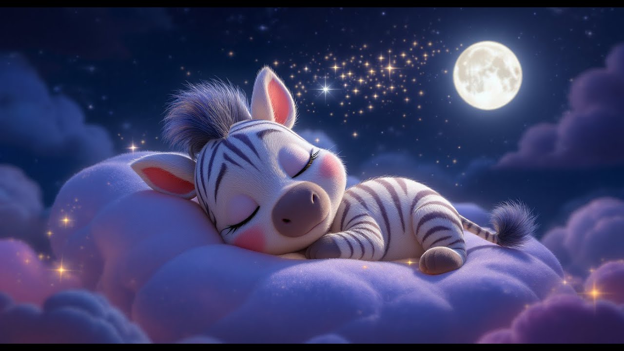 Kołysanka ZEBRA🦓🌙  Muzyka do snu dla dzieci | Piosenka na dobranoc