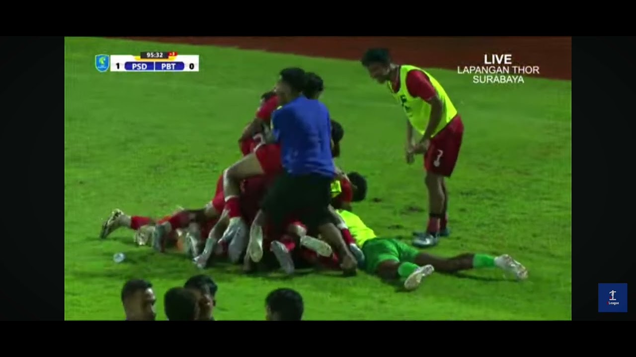 Detik Detik Goll penyamaan., dari PERSEBATA LEMBATA., atas PERSEDEN DENPASAR.. Di Liga 3 Nasional. 