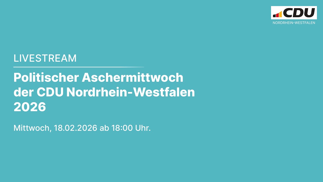 Politischer Aschermittwoch der CDU Nordrhein-Westfalen 2026