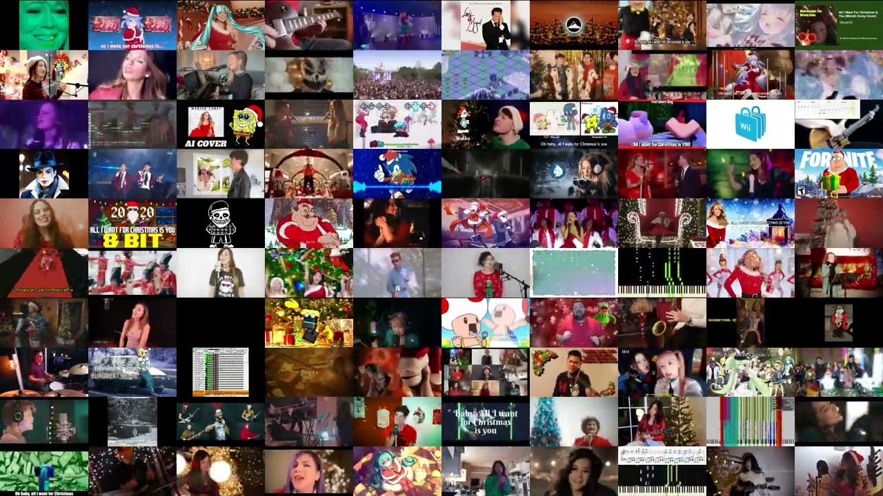All I Want For Christmas but it's a Mashup of 100 Versions
