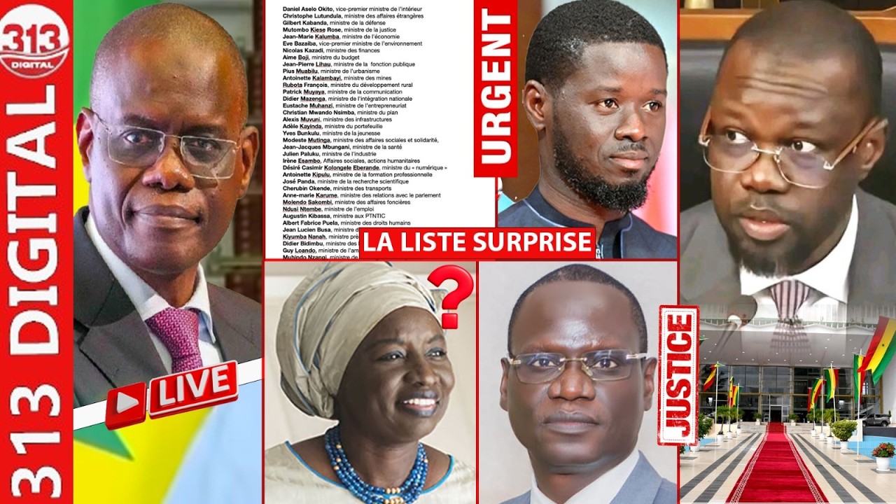 🔴URGENT: Palais- Sonko d&eacute;barque- Publication de la Liste du Gouvernement, Al Amine L&ocirc; et le Pr